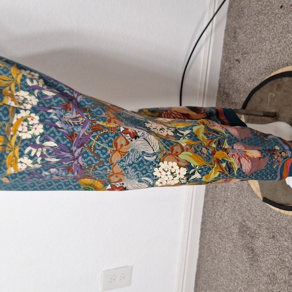 SALE! Johnny Was JW Los Angelos Quiet Luxury French Terry Floral Ankle Pants L - Picture 9 of 16